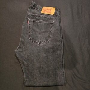 Levis Black Semi-Faded 501's 36x32